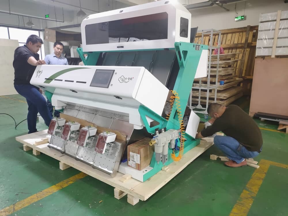 المكسرات اللوز الزبيب اللون فارز مصغرة آلة فرز الألوان مع مستشعر اتفاقية مكافحة التصحر