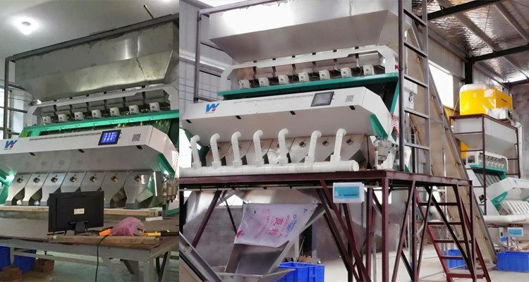 آلة تصنيف الألوان البلاستيكية نير PCB تصنيف ألوان الكريات البلاستيكية مع كاميرا CCD و ضوء LED