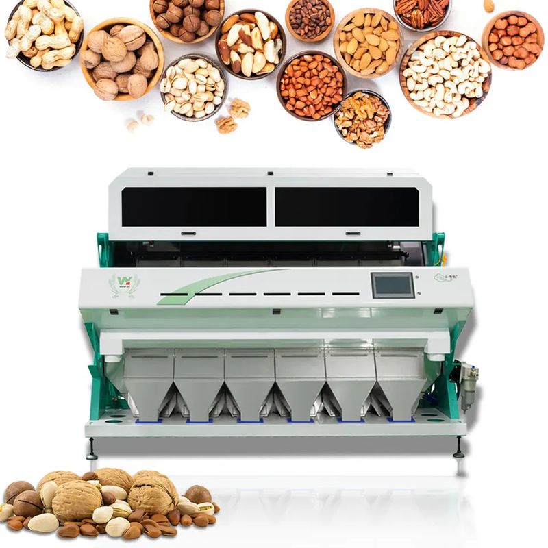 آلة تصنيف حبوب القهوة WENYAO AI Color & Shape Sorter 99.99% دقة 2500-8000kg/h القدرة النقية العالية ضمان لمدة عامين