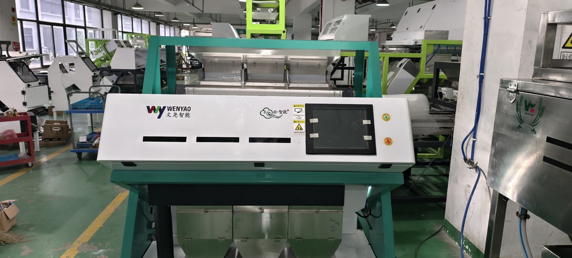 الآلات الصناعية طعام ومشروبات الآلات تصنيف الألوان WENYAO 3 الممرات تصنيف الألوان البصرية الكرواة كولياندر بذور العشب بذور آلة تصنيف الألوان