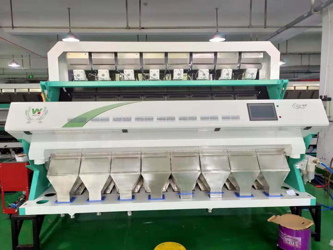 8 Chutes 512 Channels Red Quinoa Oat Grain Sorter Machine For Remove Dislike Color