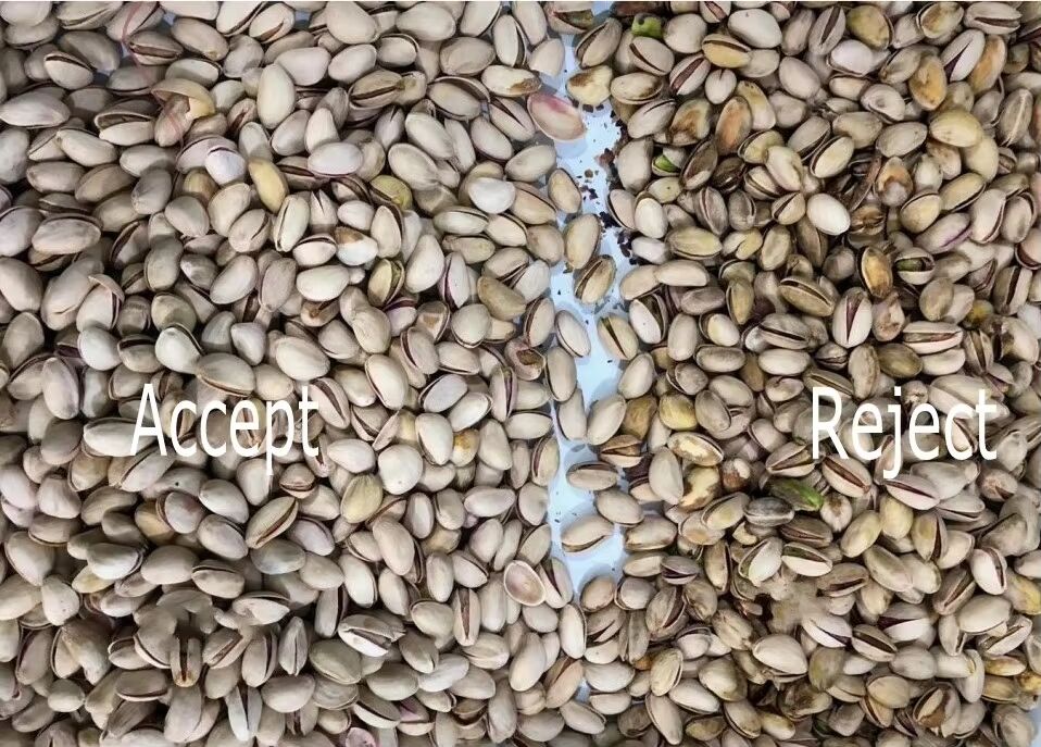 آلة فرز المكسرات الأوتوماتيكية وينياو مع مستشعر TOSHIBA CCD، وقادوس من الفولاذ المقاوم للصدأ 304 بدرجة الغذاء، والتحكم عن بعد عبر الواي فاي لفرز المكسرات بكفاءة عالية