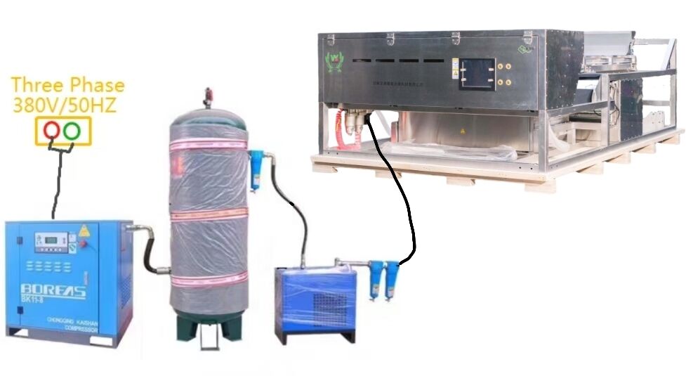 آلة فرز الألوان من توت العرعر وينياو ذات الحزام العريض من الفولاذ المقاوم للصدأ، لفرز ألوان التوت الأزرق والفراولة والتوت الأحمر، بسعر المصنع مع شهادة CE، جهاز تحكم عن بعد