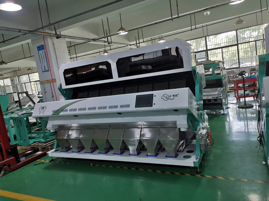 8 آلة فرز ألوان الفول السوداني 512 قناة فارز الألوان CCD فارز الألوان للحبوب