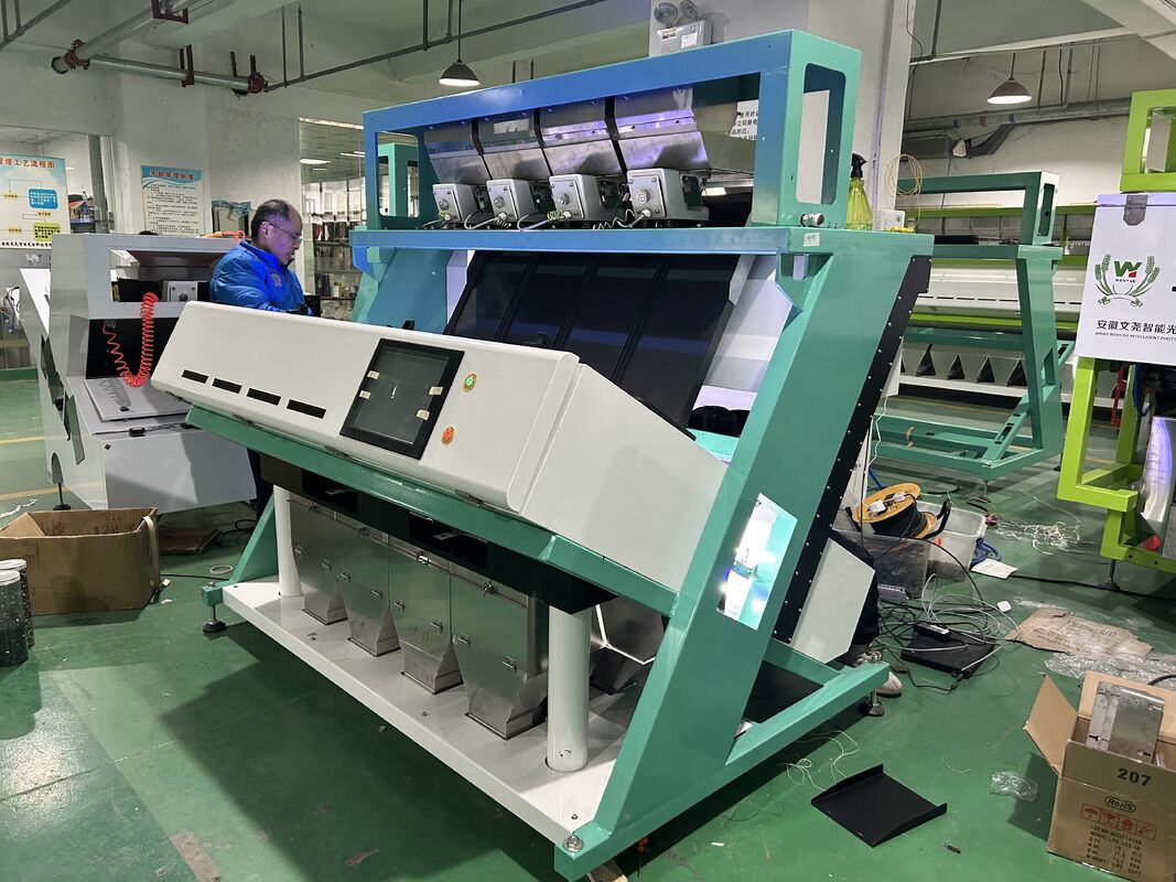 آلة فرز الألوان البصرية الذكية WENYAO ذات 4 مجاري، دقة عالية، وسعة 2-4 طن/ساعة لفرز الأرز والقمح