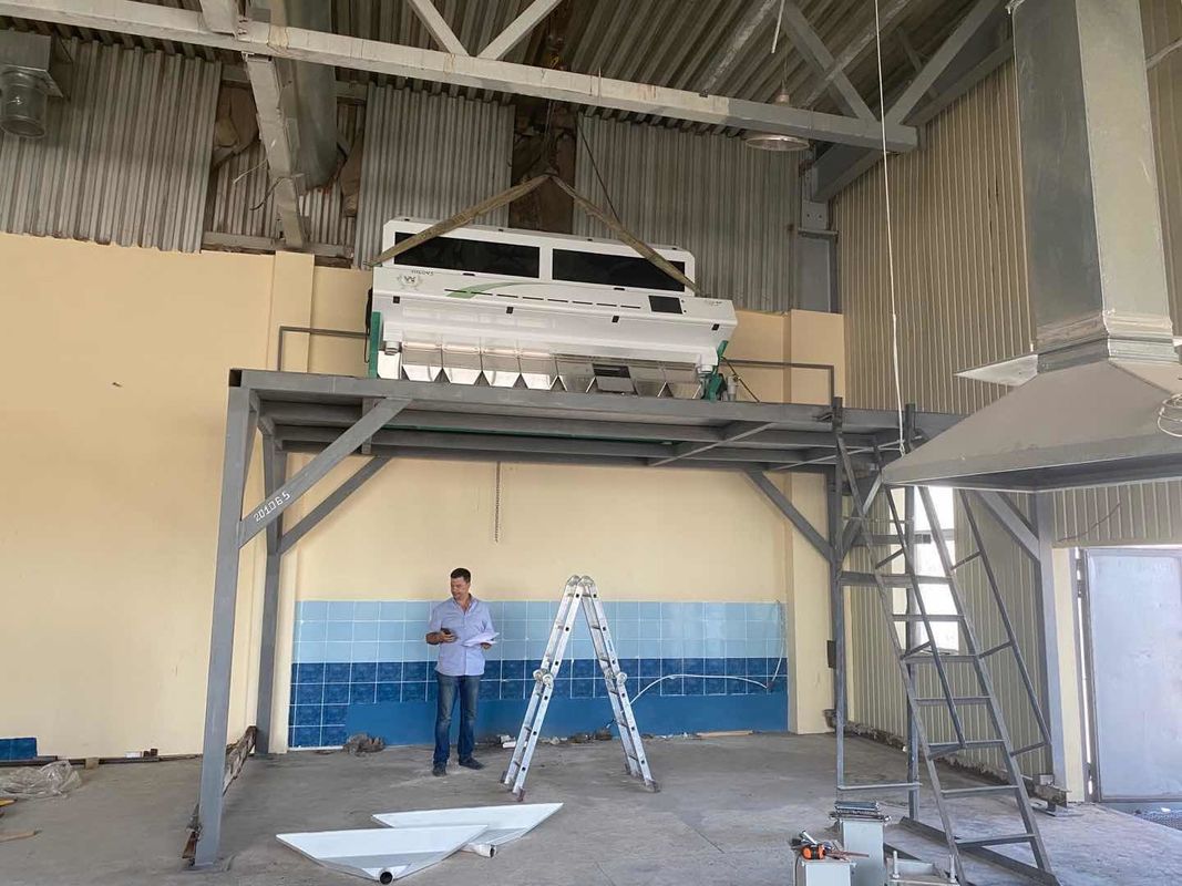 آلة فارز ألوان الشاي 2t / H 99.99 دقة الفرز الخلفية الخفيفة المتغيرة