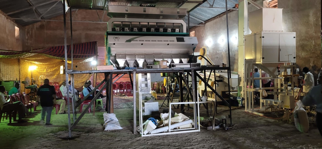 Dall Soybean Lentils Optical Rgb Camera Color Sorting Machine 5000kg / H الإنتاجية