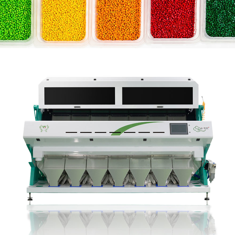 7 Chute أرخص PP PET PVC ABS رقائق آلة فرز اللون لخط إعادة تدوير البلاستيك