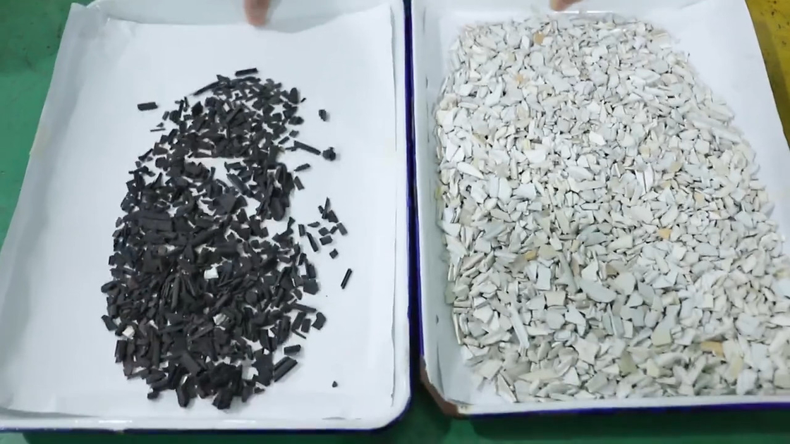 7 Chute أرخص PP PET PVC ABS رقائق آلة فرز اللون لخط إعادة تدوير البلاستيك