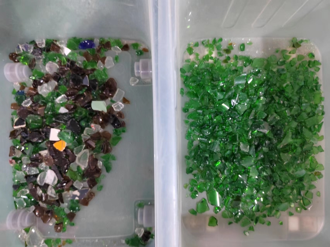 آلة فرز الألوان ذات السعة العالية للحصول على زجاج مختلط من البلاستيك PE Pvc Hdpe