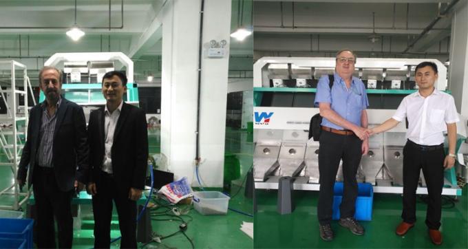 10 آلة تصنيف الألوان من الزجاج الأبيض الزرقاء البنية للصناعة مع جهاز تحكم عن بعد WiFi 10