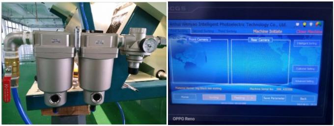 10 آلة تصنيف الألوان من الزجاج الأبيض الزرقاء البنية للصناعة مع جهاز تحكم عن بعد WiFi 8