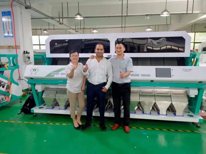 آلة فرز الألوان الأوتوماتيكية بالكامل من وينياو بثلاثة مسارات لفول الصويا وفول الكلى العريض 15