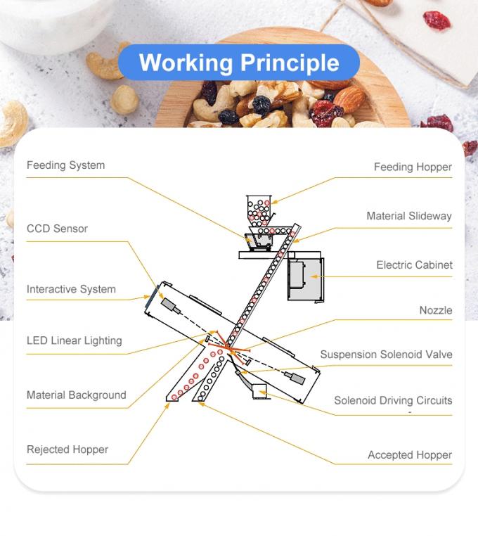 آلة فرز الألوان للحبوب والقرنفل من مصنع وينياو 5 شوت الصيني للفرز البصري 4