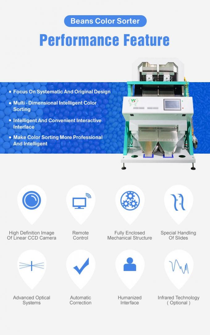 وينيو الصينية السعر المصنع الآلي بالكامل الفاصوليا الحمراء الكلى الفاصوليا آلة تصنيف اللون 2